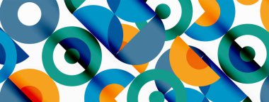 Renkli çember soyut arkaplan. Duvar kağıdı, afiş, sunum, arkaplan şablonu