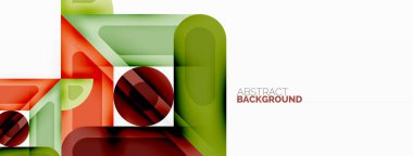 Yaratıcı geometrik duvar kağıdı. Asgari soyut arkaplan. Daire çizgileri, duvar kağıdı arkaplanı veya iniş sayfası için kompozisyon vektör illüstrasyonunu kareler