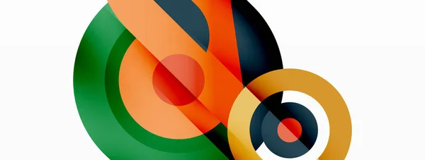 Ringe und Kreise geometrischer abstrakter Hintergrund für Tapete, Banner, Hintergrund — Stockvektor