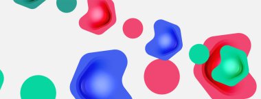 Beyaz arka planda renkli ok şekilleri. Minimum geometrik soyut arkaplan. Duvar kağıdı afişi veya iniş sayfası için vektör illüstrasyonu