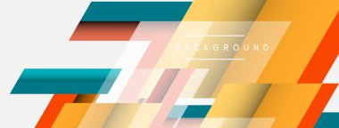 Vektör arkaplanı. Gölge efektli soyut örtüşen renk çizgileri tasarımı. Duvar kağıdı afişi için resim arkaplanı veya iniş sayfası