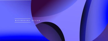 Yaratıcı geometrik duvar kağıdı. Asgari soyut arkaplan. Duvar kağıdı arkaplanı veya iniş sayfası için daire ve dalga kompozisyon vektör çizimi