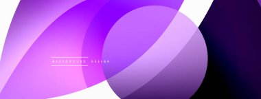 Renkli geometrik şekilli soyut arkaplan. Yuvarlak şekilli, daire ve çizgilerle çok güzel bir arka plan. Geometrik tasarım. Vektör illüstrasyonu