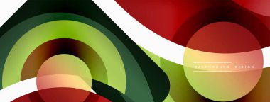 Yaratıcı geometrik duvar kağıdı. Asgari soyut arkaplan. Duvar kağıdı arkaplanı veya iniş sayfası için daire dalga ve yuvarlak şekiller kompozisyon vektör çizimi