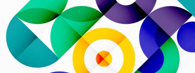 Renkli çember soyut arkaplan. Duvar kağıdı, afiş, sunum, arkaplan şablonu