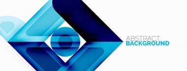 Kare ve daire en az soyut arkaplan. Duvar kağıdı afişi için vektör illüstrasyonu