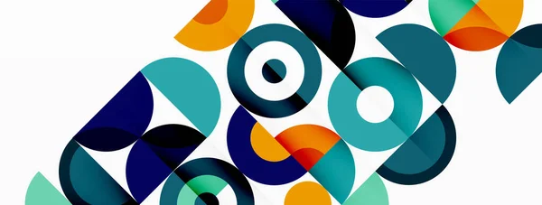 Barevný kruh abstraktní pozadí. Minimální geometrická šablona pro tapety, banner, prezentace — Stockový vektor