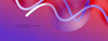 Gölge efektli dalga çizgisi olan soyut gradyan arkaplan. Geometrik bileşim. 3B gölge efektleri ve sıvı eğimleri