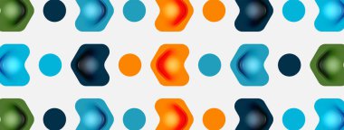 Beyaz arka planda renkli ok şekilleri. Minimum geometrik soyut arkaplan. Duvar kağıdı afişi veya iniş sayfası için vektör illüstrasyonu