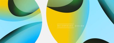 Yaratıcı geometrik duvar kağıdı. Asgari soyut arkaplan. Duvar kağıdı arkaplanı veya iniş sayfası için daire ve dalga kompozisyon vektör çizimi