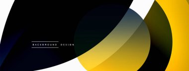 Yaratıcı geometrik duvar kağıdı. Asgari soyut arkaplan. Duvar kağıdı arkaplanı veya iniş sayfası için daire dalga ve yuvarlak şekiller kompozisyon vektör çizimi