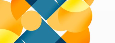 Güzel soyut bir arka plan. Çemberler, üçgen şekiller ve kareler. Duvar kağıdı, pankart, arkaplan veya iniş için en küçük geometrik şablon