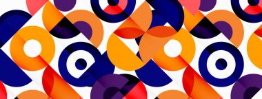 Renkli çember soyut arkaplan. Duvar kağıdı, afiş, sunum, arkaplan şablonu