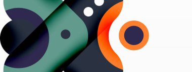 Yaratıcı geometrik duvar kağıdı. Minimum baloncuk oku ve çemberin soyut arkaplanı. Duvar kağıdı, afiş, arkaplan veya iniş için tekno iş şablonu