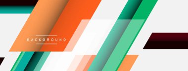 Vektör arkaplanı. Gölge efektli soyut örtüşen renk çizgileri tasarımı. Duvar kağıdı afişi için resim arkaplanı veya iniş sayfası