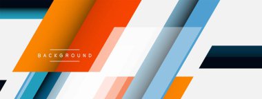 Vektör arkaplanı. Gölge efektli soyut örtüşen renk çizgileri tasarımı. Duvar kağıdı afişi için resim arkaplanı veya iniş sayfası