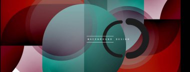 Yuvarlak üçgen çizgileri ve daireleri şekillendirir. Duvar kağıdı afişi arkaplanı veya iniş sayfası için Geometrik vektör çizimi