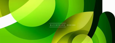 Renkli geometrik şekilli soyut arkaplan. Yuvarlak şekilli, daire ve çizgilerle çok güzel bir arka plan. Geometrik tasarım. Vektör illüstrasyonu