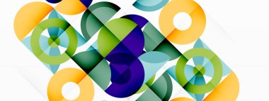 Renkli çember soyut arkaplan. Duvar kağıdı, afiş, sunum, arkaplan şablonu