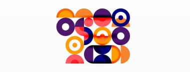 Renkli çember soyut arkaplan. Duvar kağıdı, afiş, sunum, arkaplan şablonu