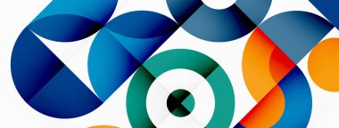 Renkli çember soyut arkaplan. Duvar kağıdı, afiş, sunum, arkaplan şablonu