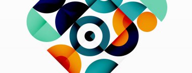 Renkli çember soyut arkaplan. Duvar kağıdı, afiş ve sunum için en küçük geometrik şablon