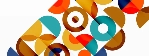 Colorato cerchio sfondo astratto. Modello per carta da parati, banner, presentazione, sfondo — Vettoriale Stock