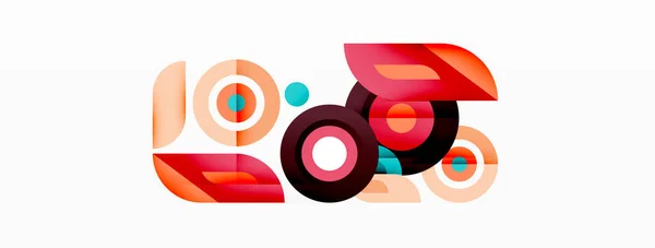 Ringar och cirklar geometrisk abstrakt bakgrund för tapeter, banner, bakgrund — Stock vektor