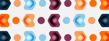 Beyaz arka planda renkli ok şekilleri. Minimum geometrik soyut arkaplan. Duvar kağıdı afişi veya iniş sayfası için vektör illüstrasyonu