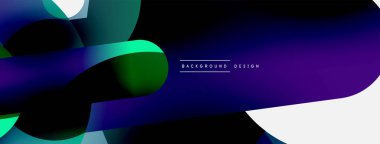 Yuvarlak şekiller daireler ve diğer geometrik şekiller. Duvar kağıdı afişi arkaplan kartı veya iniş sayfası için vektör illüstrasyonu