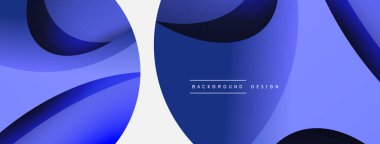 Yaratıcı geometrik duvar kağıdı. Asgari soyut arkaplan. Duvar kağıdı arkaplanı veya iniş sayfası için daire ve dalga kompozisyon vektör çizimi