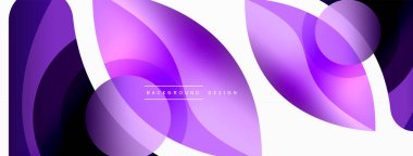 Renkli geometrik şekilli soyut arkaplan. Yuvarlak şekilli, daire ve çizgilerle çok güzel bir arka plan. Geometrik tasarım. Vektör illüstrasyonu