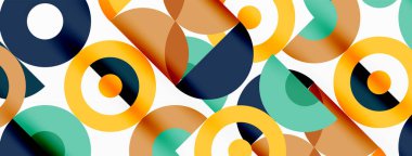 Renkli çember soyut arkaplan. Duvar kağıdı, afiş, sunum, arkaplan şablonu