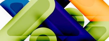 Kare ve daire en az soyut arkaplan. Duvar kağıdı afişi için vektör illüstrasyonu