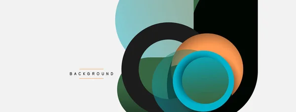 Circulo e formas redondas fundo abstrato. Ilustração vetorial para fundo banner papel de parede ou landing page — Vetor de Stock