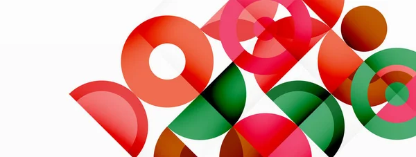 Kleurrijke cirkel abstracte achtergrond. Sjabloon voor behang, banner, presentatie, achtergrond — Stockvector