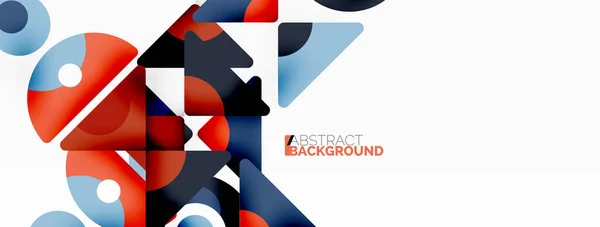 Creative geometric wallpaper. Minimal abstract background. Triangles and circles composition vector illustration for wallpaper banner background or landing page — Stock Vector
