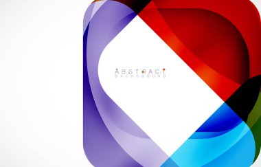 Minimum arkaplan. Dalgalı şekillerle oluşturulmuş yuvarlak köşeli soyut kare şekiller. Duvar Kağıdı, Sancak, Arkaplan, İniş Sayfası için Vektör İllüstrasyonu