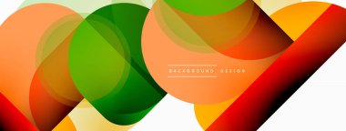 Yuvarlak üçgen çizgileri ve daireleri şekillendirir. Duvar kağıdı afişi arkaplanı veya iniş sayfası için Geometrik vektör çizimi