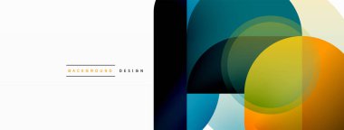 Yuvarlak üçgen çizgileri ve daireleri şekillendirir. Duvar kağıdı afişi arkaplanı veya iniş sayfası için Geometrik vektör çizimi