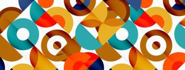 Renkli çember soyut arkaplan. Duvar kağıdı, afiş, sunum, arkaplan şablonu