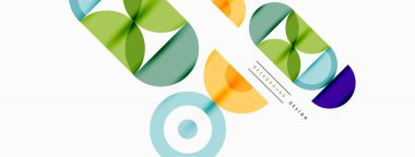 Renkli çember soyut arkaplan. Duvar kağıdı, afiş, sunum, arkaplan şablonu