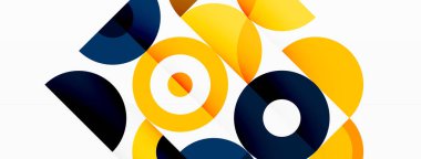 Renkli çember soyut arkaplan. Duvar kağıdı, afiş ve sunum için en küçük geometrik şablon