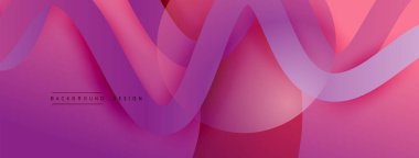 Gölge efektli dalga çizgisi olan soyut gradyan arkaplan. Geometrik bileşim. 3B gölge efektleri ve sıvı eğimleri