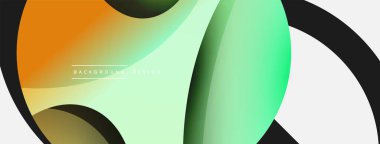 Yaratıcı geometrik duvar kağıdı. Asgari soyut arkaplan. Duvar kağıdı arkaplanı veya iniş sayfası için daire ve dalga kompozisyon vektör çizimi