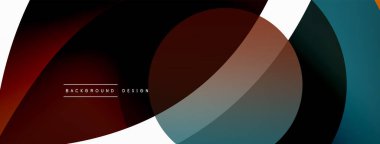 Yaratıcı geometrik duvar kağıdı. Asgari soyut arkaplan. Duvar kağıdı arkaplanı veya iniş sayfası için daire dalga ve yuvarlak şekiller kompozisyon vektör çizimi