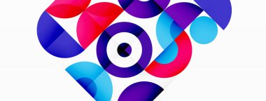 Renkli çember soyut arkaplan. Duvar kağıdı, afiş ve sunum için en küçük geometrik şablon