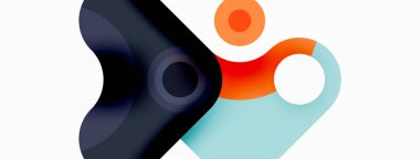 Yaratıcı geometrik duvar kağıdı. Minimum baloncuk oku ve çemberin soyut arkaplanı. Duvar kağıdı, afiş, arkaplan veya iniş için tekno iş şablonu