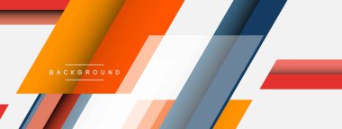 Vektör arkaplanı. Gölge efektli soyut örtüşen renk çizgileri tasarımı. Duvar kağıdı afişi için resim arkaplanı veya iniş sayfası