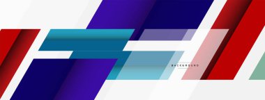 Vektör arkaplanı. Gölge efektli soyut örtüşen renk çizgileri tasarımı. Duvar kağıdı afişi için resim arkaplanı veya iniş sayfası